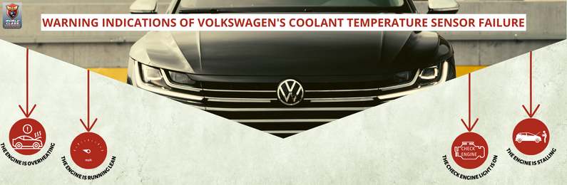 Warning Indications of Volkswagen's Coolant Temperature Sensor Failure