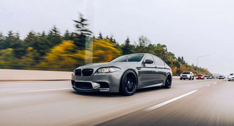 Grey BMW M5 Car