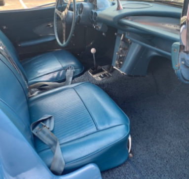Front Seat Of A Classic Car Restoration