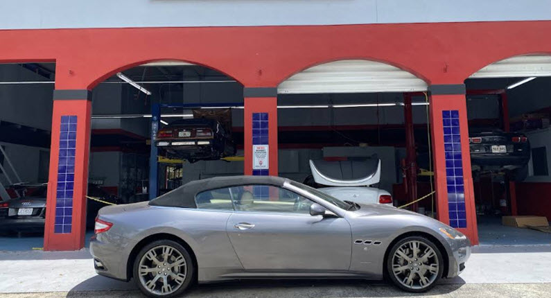 Maserati Car Outside Our Garage