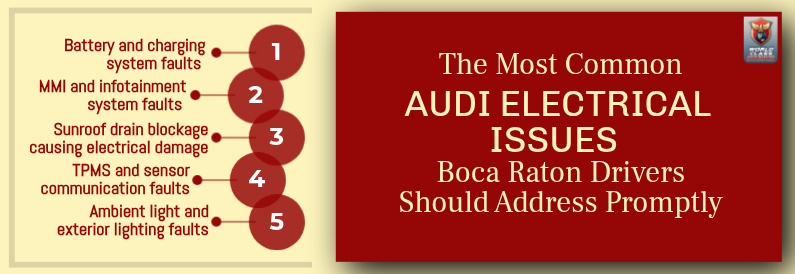 The Most Common Audi Electrical Issues Boca Raton Drivers Should Address Promptly
