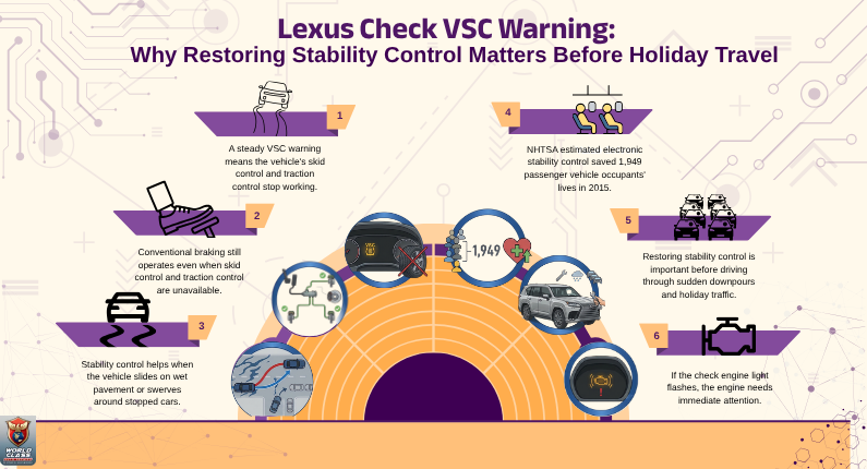 Lexus Check VSC Warning Why Restoring Stability Control Matters Before Holiday Travel